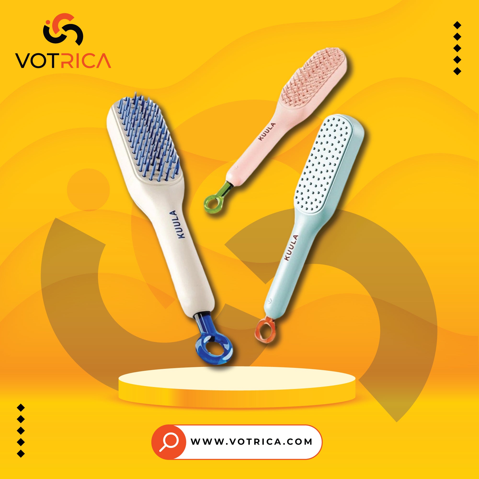 Magic Self Cleaning Hair Brush