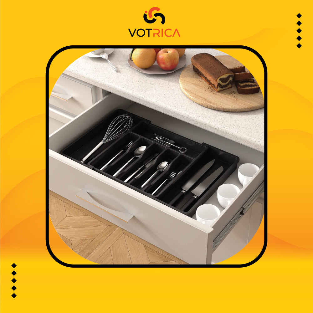 Expandable Utensil Tray for Kitchen